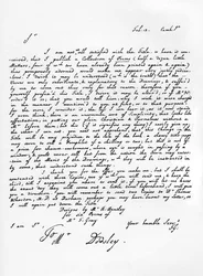 Brev från Thomas Gray angående utgåvan av hans poetiska stycken, c1753, 1840