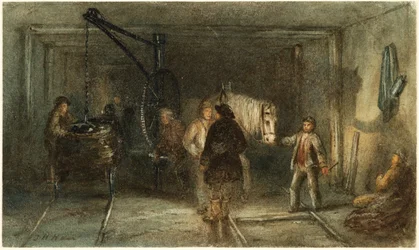 Kran för att ladda rullarna (akvarell på papper)