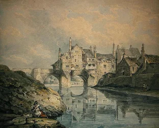 Elvet Bridge, Durham (akvarell på papper)