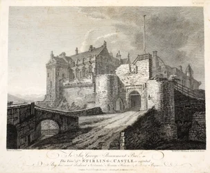 Vy över Stirling Castle, eng. William Byrne, pub. 1781