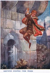 Gustav II Adolf flyr från fängelset