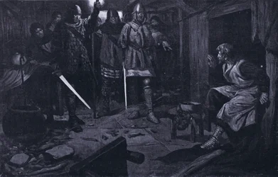 Tillfångatagandet av William Wallace AD1305 (litografi)