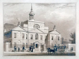City of London Liggande sjukhus, City Road, Finsbury, London, c1827.