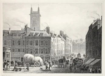 Holborn Bridge, Church of St Andrew, etc., från puben "London and it