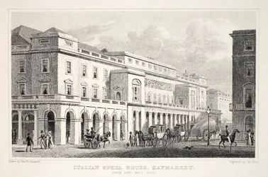 Italian Opera House, Haymarket, från puben "London and it