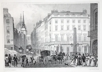 Ludgate Hill, från Fleet Street, från puben "London and it