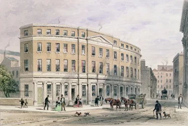Nya hus vid ingången till Gresham St, 1851