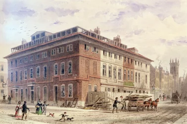 Gammalt hus på New Street Square, South East Front