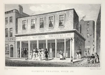 Olympic Theatre, Wyck Street, från puben "London and it