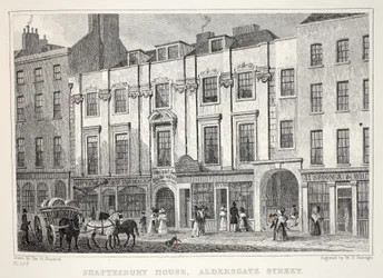 Shaftesbury House, Aldersgate Street, från puben "London and it