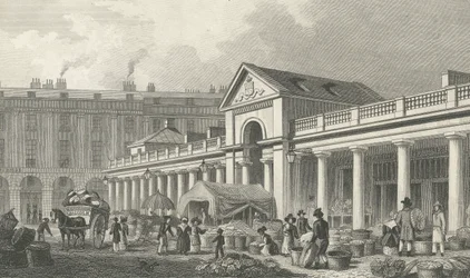 N.W. fasaden på den nya Covent Garden-marknaden, 1827-30