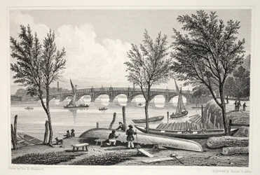 Vauxhall Bridge från Millbank, från puben "London and it