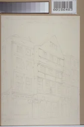 Utsikt över gamla hus i Chancery Lane, 1853