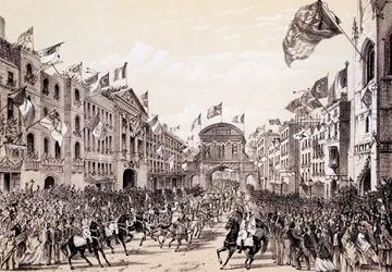 Besök av Napoleon III och kejsarinnan Eugenie i staden, 19 april 1855
