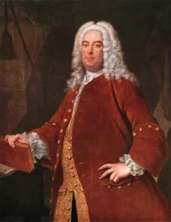 George Frideric Handel, 1685-1759, tysk kompositör, ca 1750-talet.