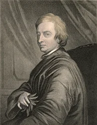 Porträtt av John Dryden (1631-1700) graverad av Charles Edward Wagstaff (f.1808) pub. av William Mackenzie