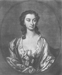 Porträtt av Mrs Cibber (1714-66), skådespelerska och sångerska, graverad av John Faber (1684-1756), 1746