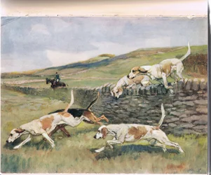 Crossing the Wall, illustration från "Hounds"