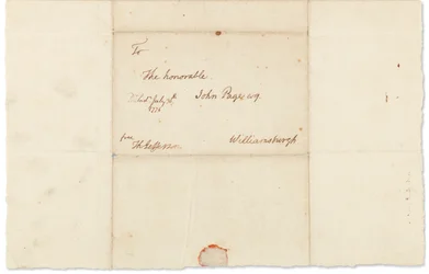 Autografbrev till John Page, Philadelphia, 30 juli 1776 (penna och bläck på papper)