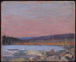 A Northern Lake, ca 1916 (olja på komposit trä-massaskiva)
