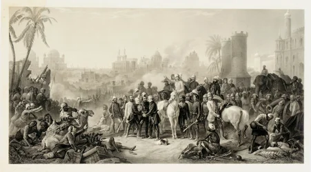The Relief of Lucknow och The Triumphant Meeting of Havelock, Outram och Sir Colin Campbell, 1862