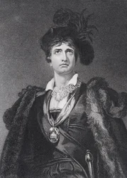 John Philip Kemble som Hamlet, graverad av G. Adcock