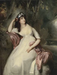""Porträtt av Sally Siddons (1775-1803)"" Målning av Sir Thomas Lawrence (1769-1830) Privat samling