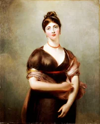 Porträtt av Elizabeth Jennings, i posen av Venus de"Medici, 1798-99