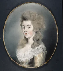 Porträtt av Georgiana Spencer (pastell på papper)