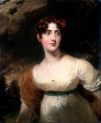Porträtt av Milady Emily Harriet Wellesley-Pole Lady Raglan, 1814.