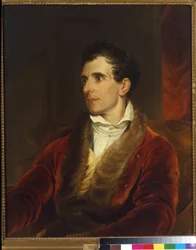 Porträtt av skulptören Antonio Canova, sent 1700-tal (olja på duk)