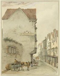 Back Street, ser söderut (akvarell på papper)