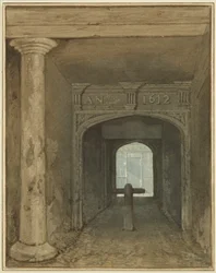 Guard House Passage, Wine Street (akvarell på papper)