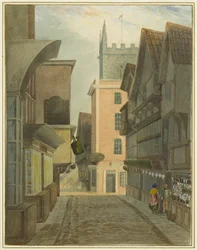 Mary-le-Port Street (akvarell på papper)