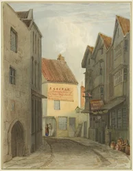 St Nicholas Street från korsningen med Corn Street (akvarell på papper)