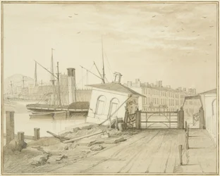 Nedsänkning av Toll House, på Prince Street Bridge, 1828