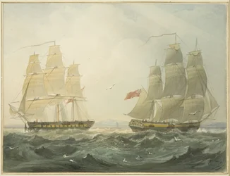 West Indiaman "Union" och "Ann" kommer upp Bristol Channel