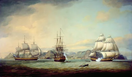 Ostindiefararen Ceres utanför Sankta Helena, 1788
