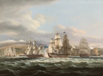 H.M.S. Caledonia jagar den franska eskadern in i Toulon
