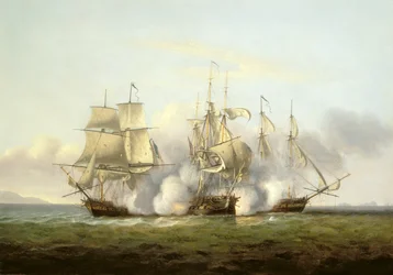 HMS Gore i strid med de franska briggarna ”Palinure” och ”Pilade”