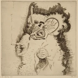 Dancing Bear, Printers proof före akvatint