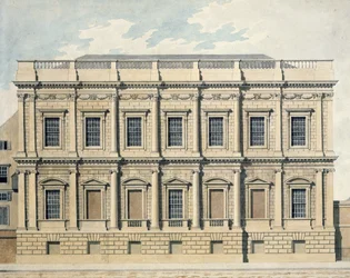 Utsikt över banketthuset i Whitehall, Westminster, ca 1790