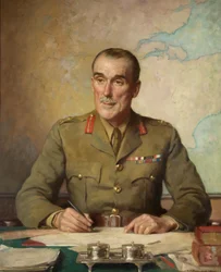 Brigadgeneral John Hay Beith (pannanamn: Ian Hay) (olja på duk)