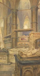 Henrik III:s och drottning Eleanors gravar, Westminster Abbey, 1904