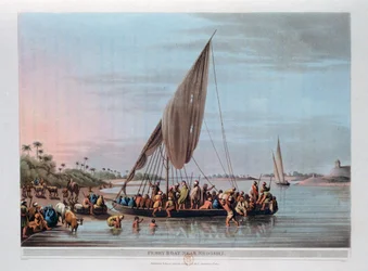 Färja nära Nedssili, Egypten, 1801