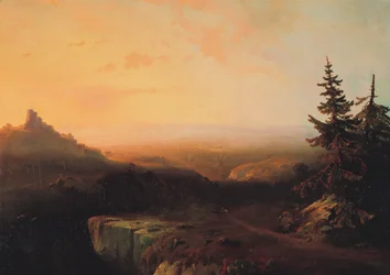 Mountain Scene, ca 1865 (olja på duk)