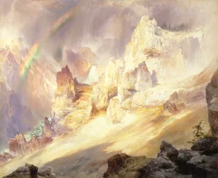 Regnbåge över Grand Canyon i Yellowstone, 1900.