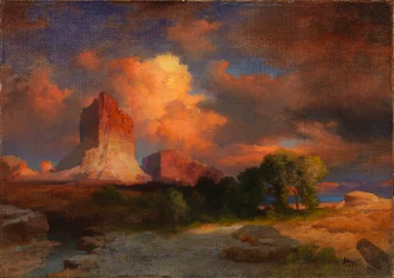 Moln vid solnedgång, Green River, Wyoming