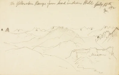 Yellowstone Range från Dead Indian Hill