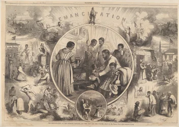 Svarta människors frigörelse - Det förflutna och framtiden från Harpers Weekly, 24 januari 1863.